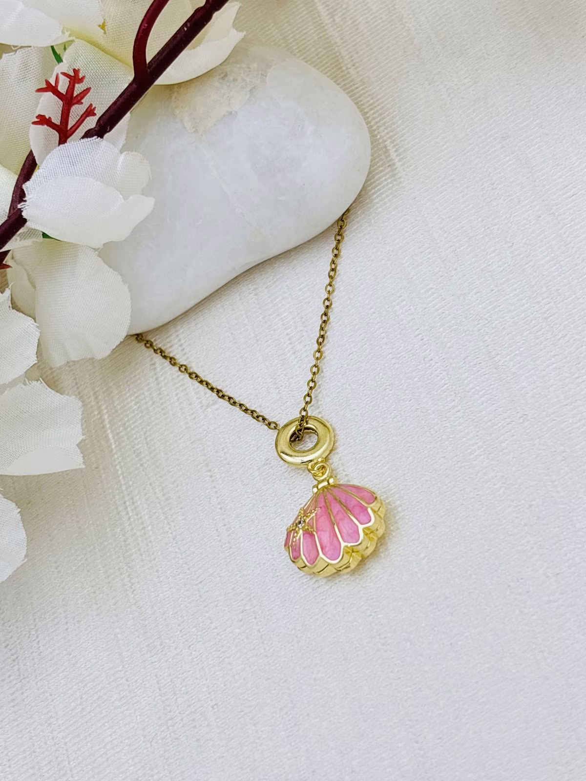 Enamel Shell Locket