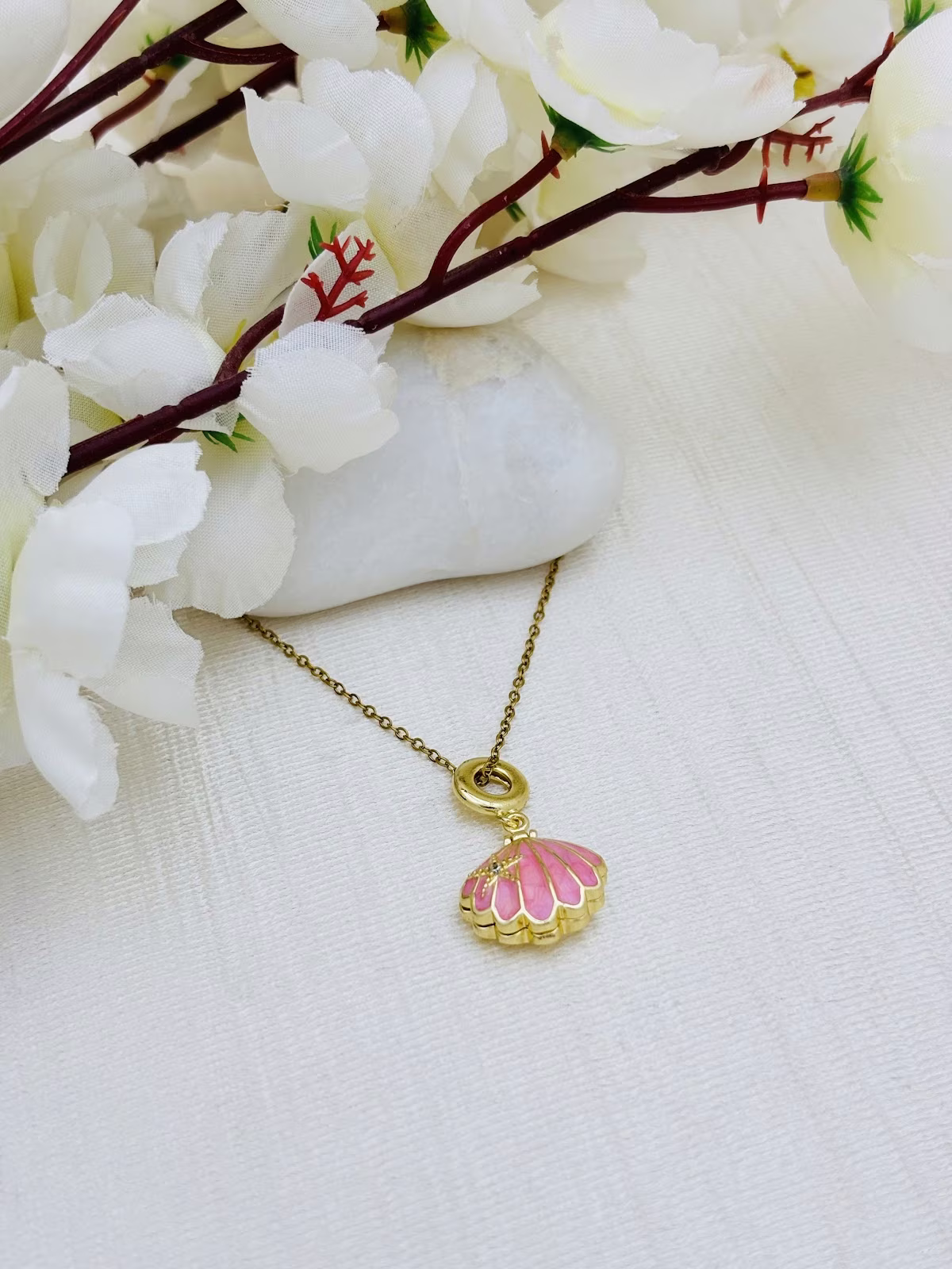 Enamel Shell Locket