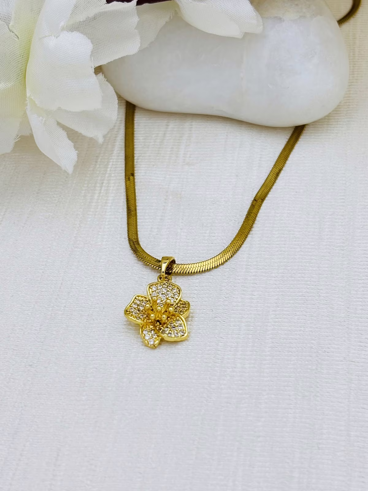 Pavé Floral Pendant