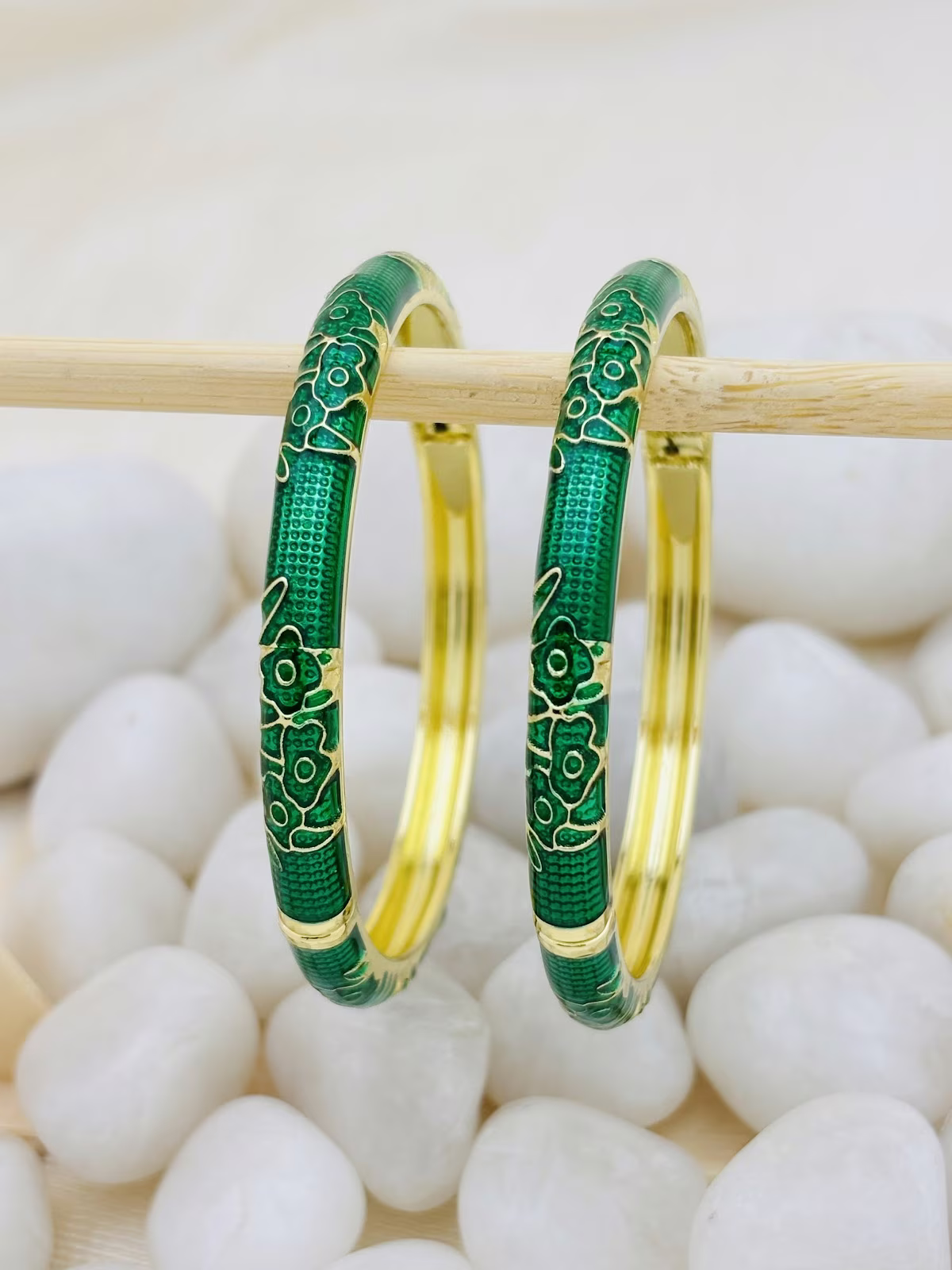 Vine Meenakari Kada – Emerald Green