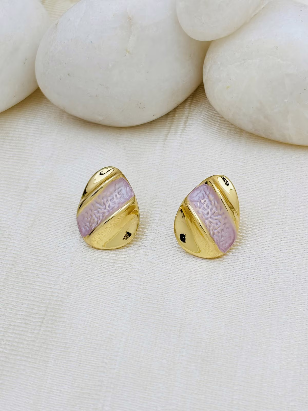 Stripe Enamel Studs