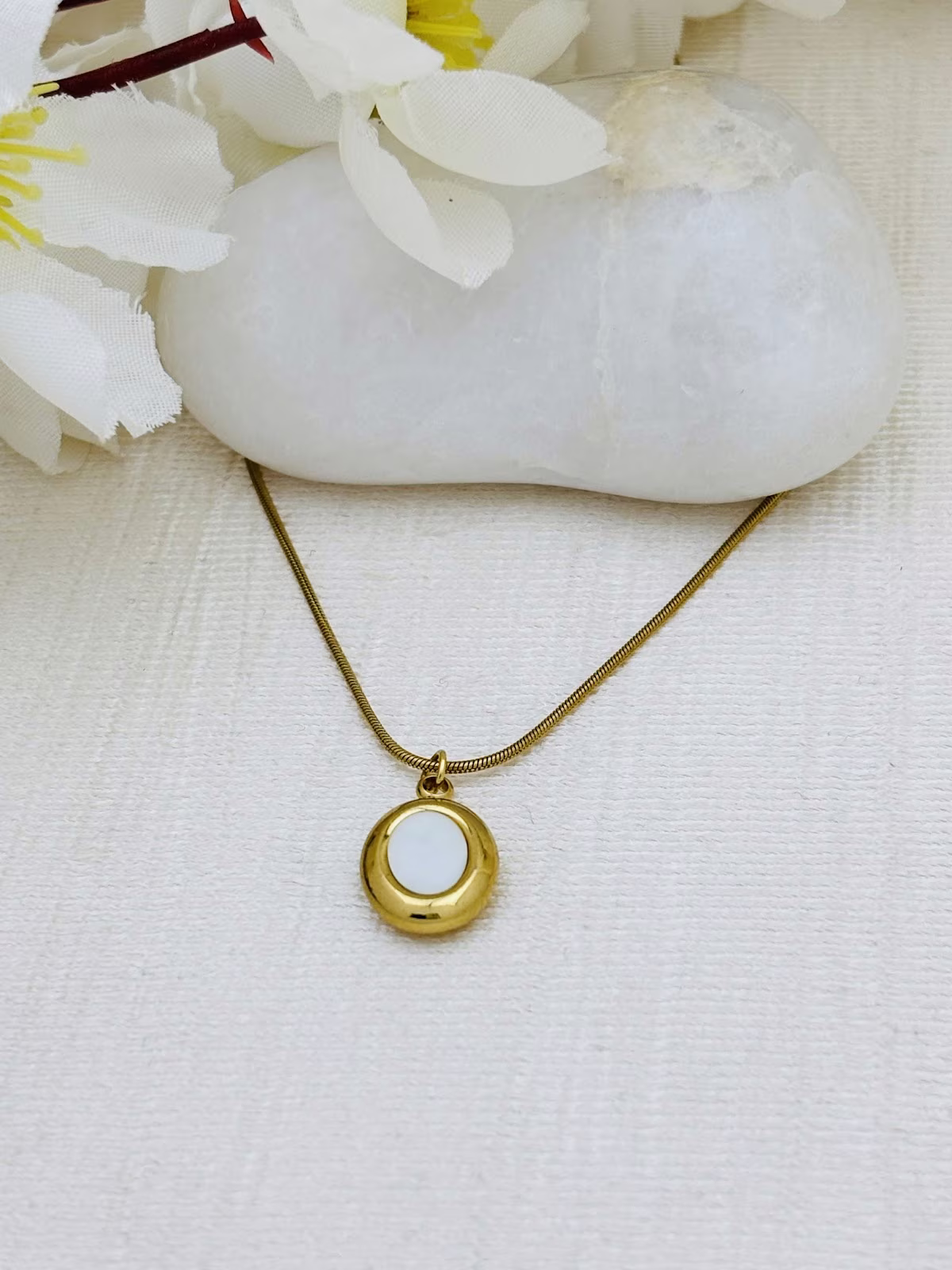 Pearl Circle Charm