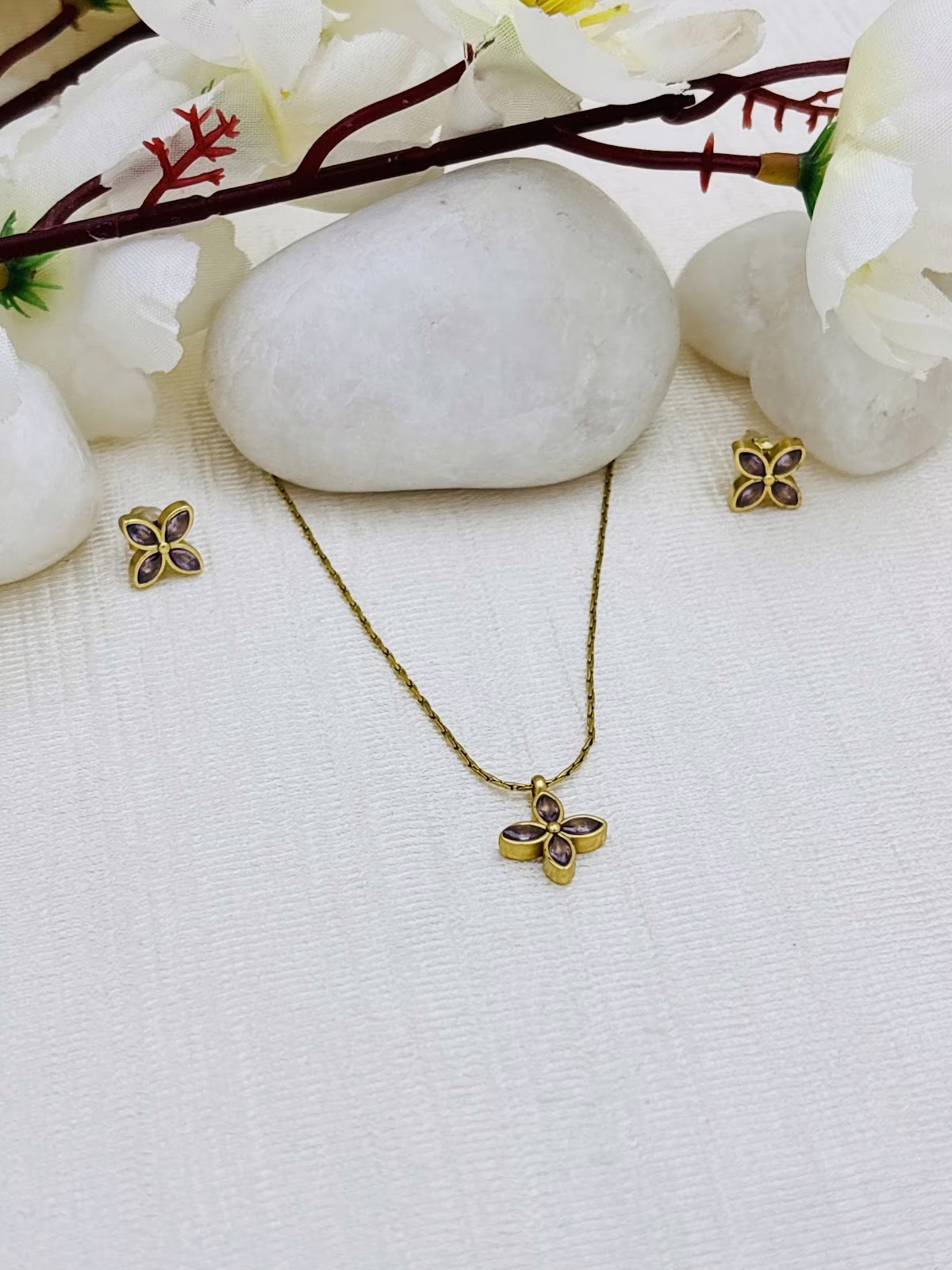 Marquise Pendant Set