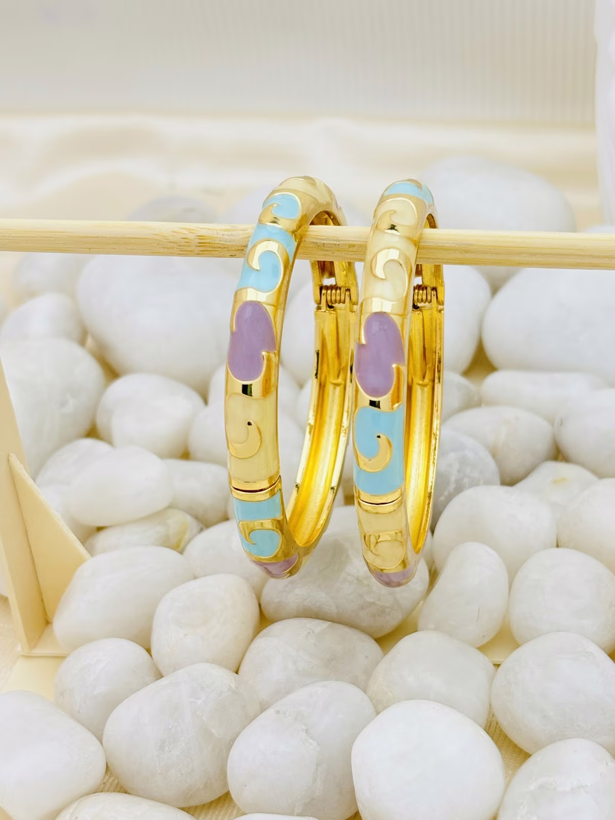 Pastel Mosaic Meenakari – Blue Lilac