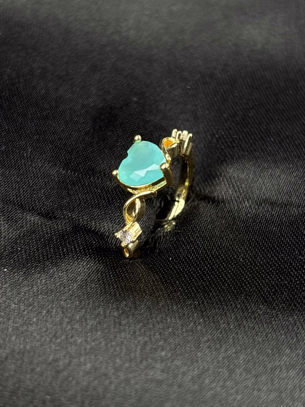 Aqua Heart Ring