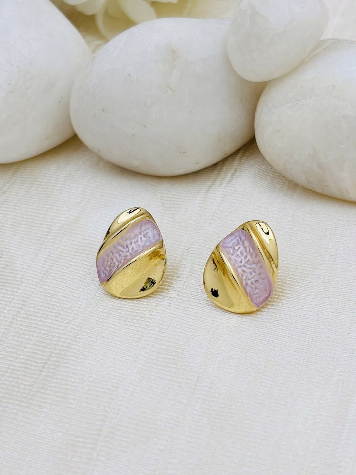 Stripe Enamel Studs