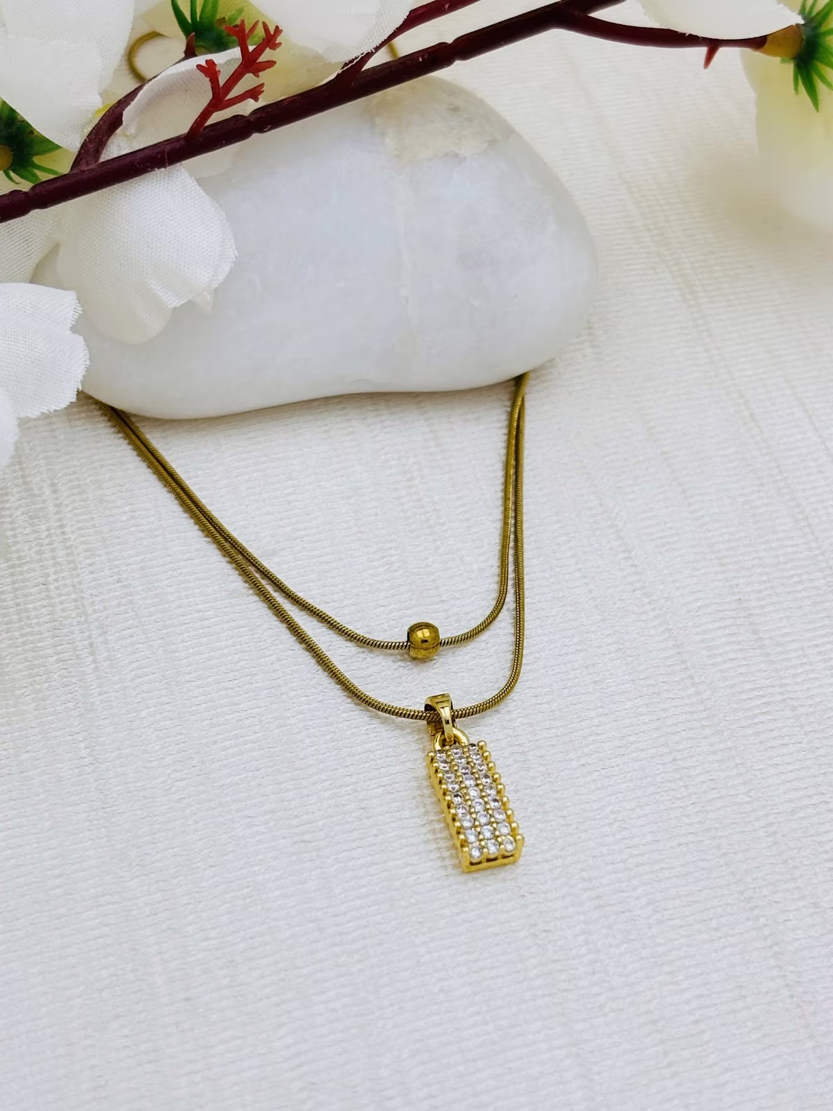 Layered Crystal Pendant