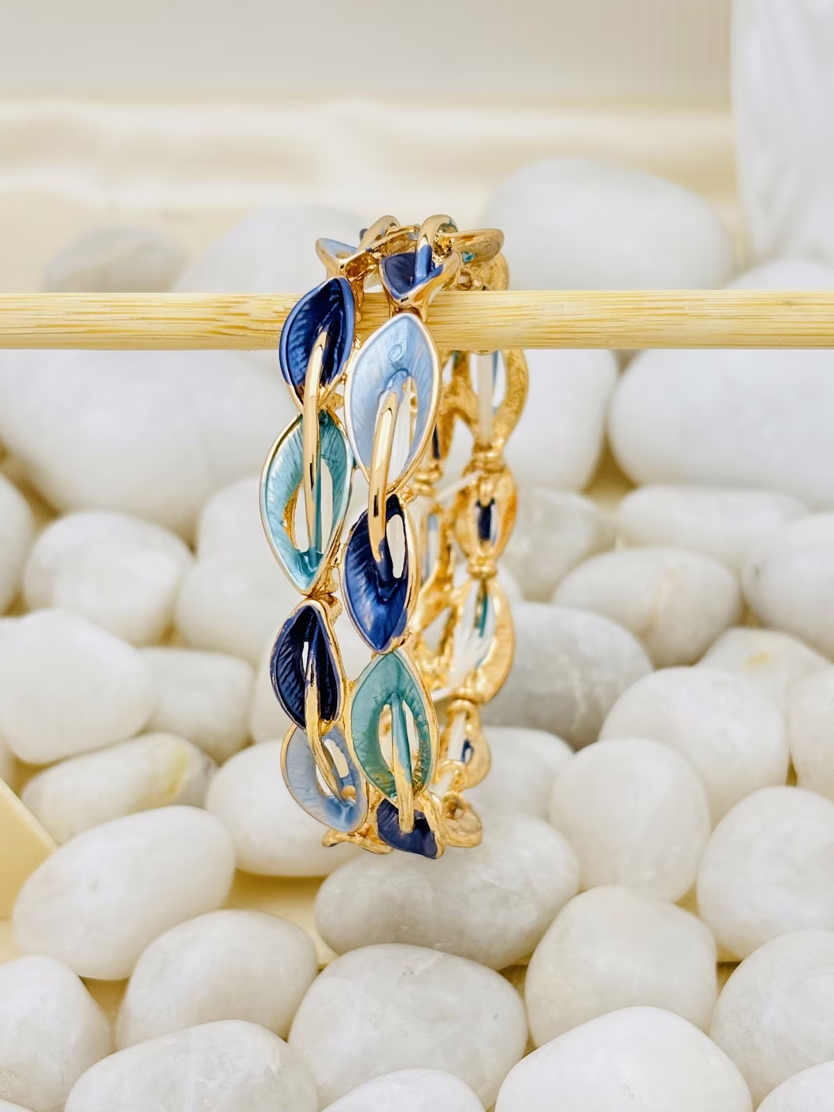 Enamel Leaf Bracelet