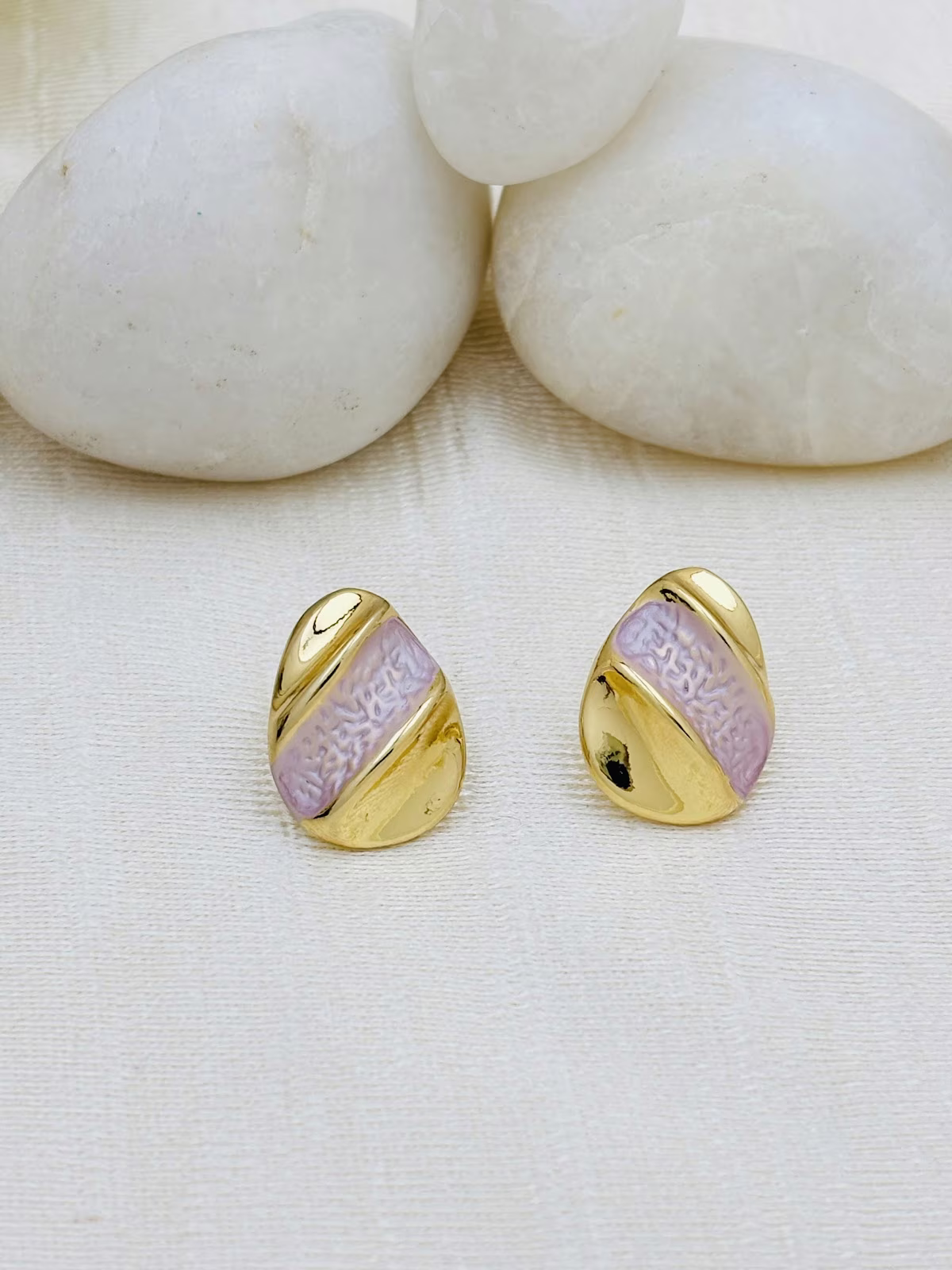 Stripe Enamel Studs