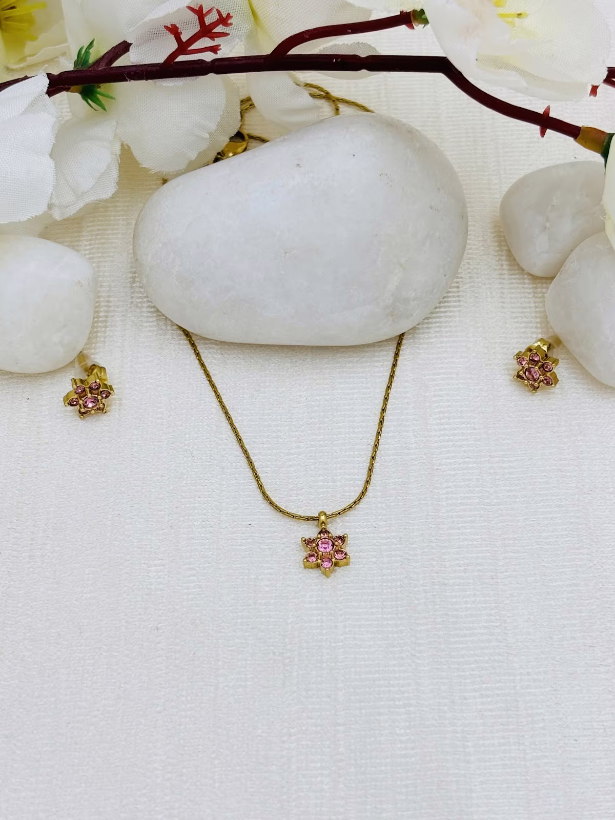 Blossom Pendant Set – Blush Pink
