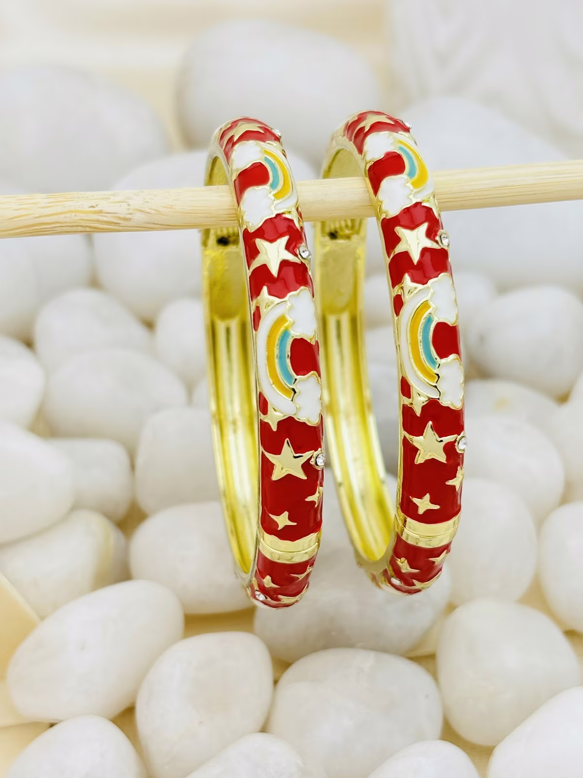 Crimson Star Meenakari