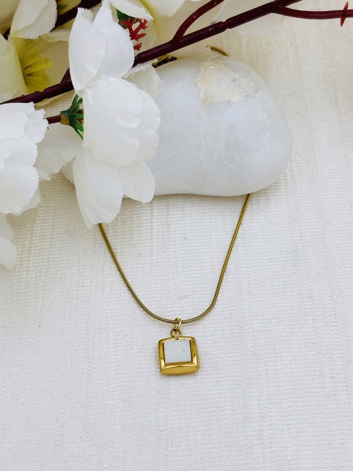 Geometric Square Pendant
