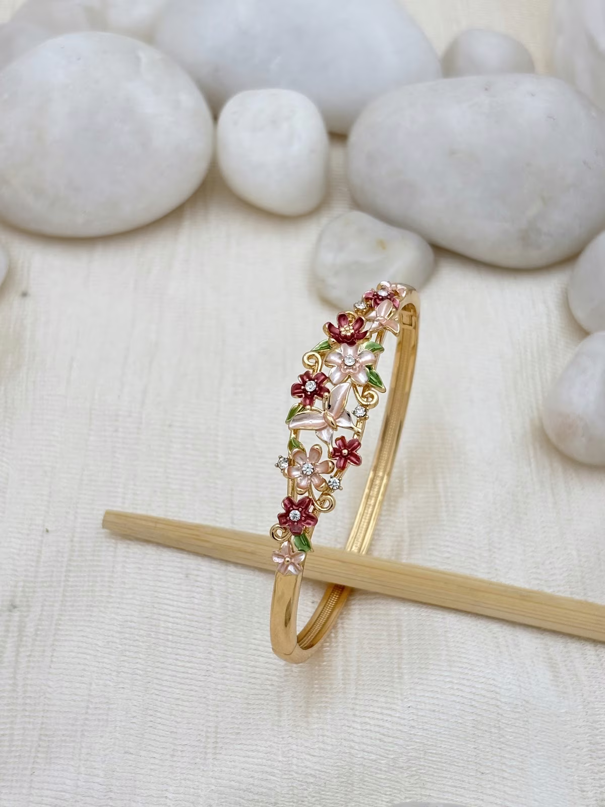 Butterfly Garden Bracelet – Maroon