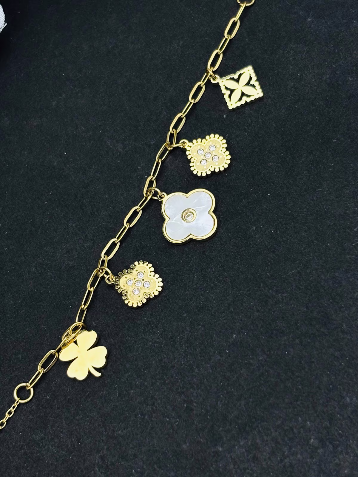 Floral Charm Bracelet