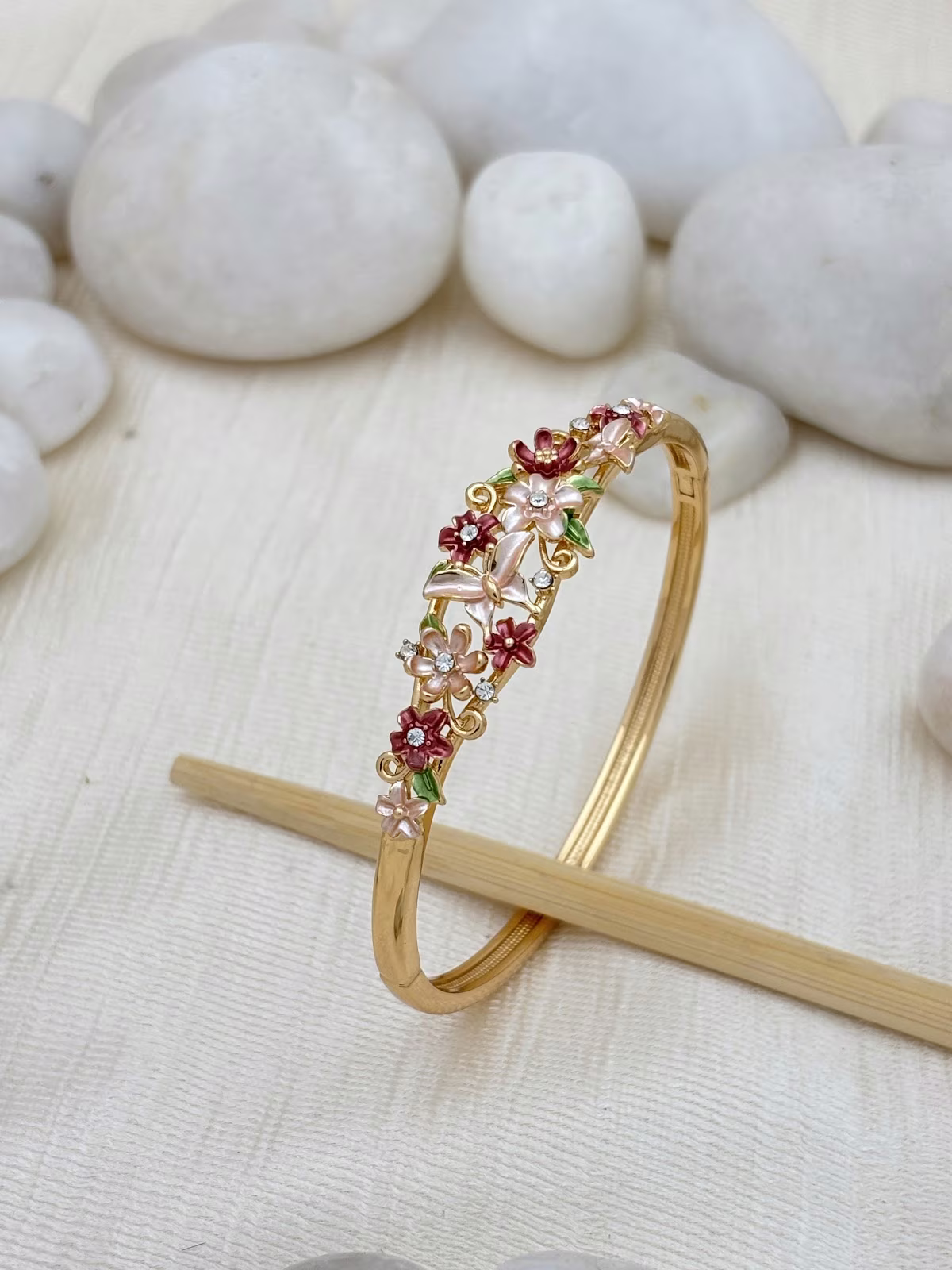 Butterfly Garden Bracelet – Maroon