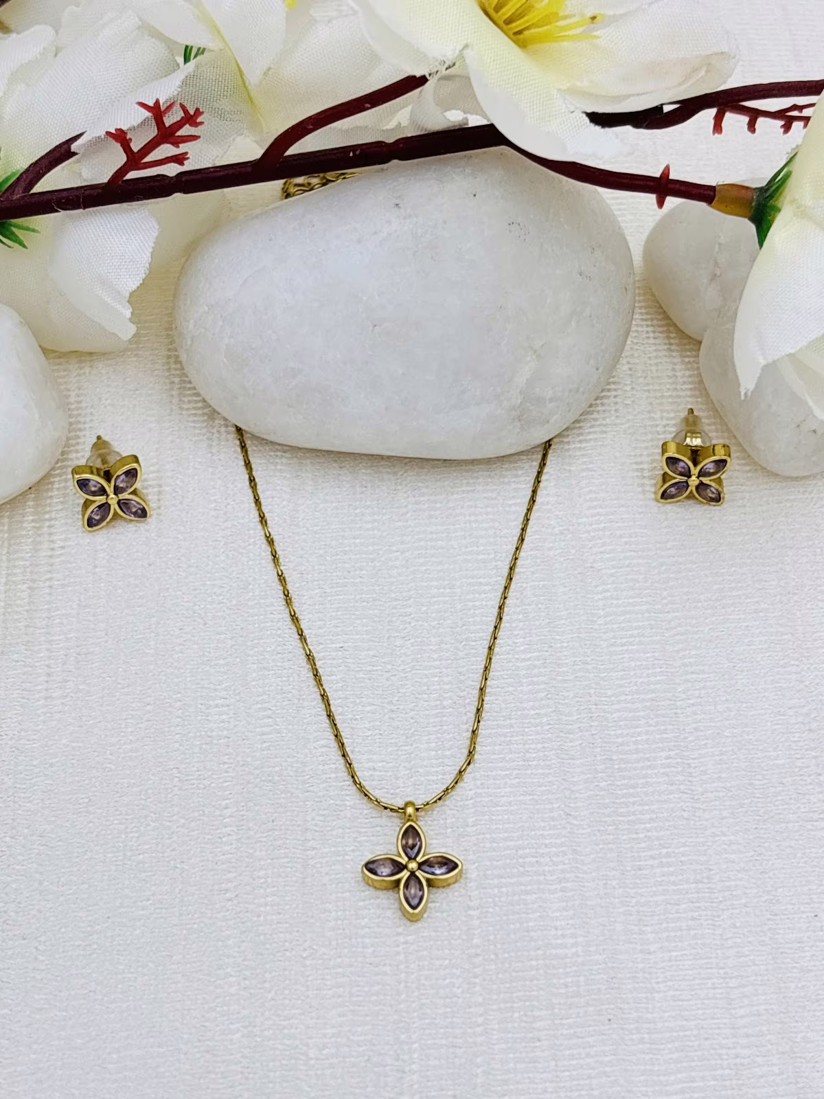 Marquise Pendant Set