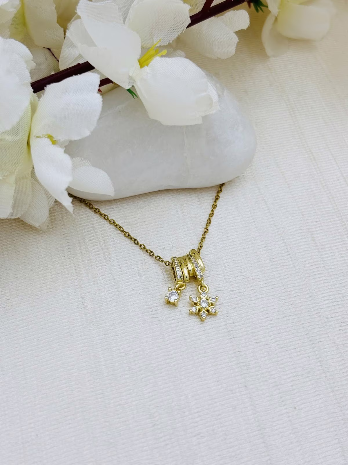 Crystal Snowflake Charms