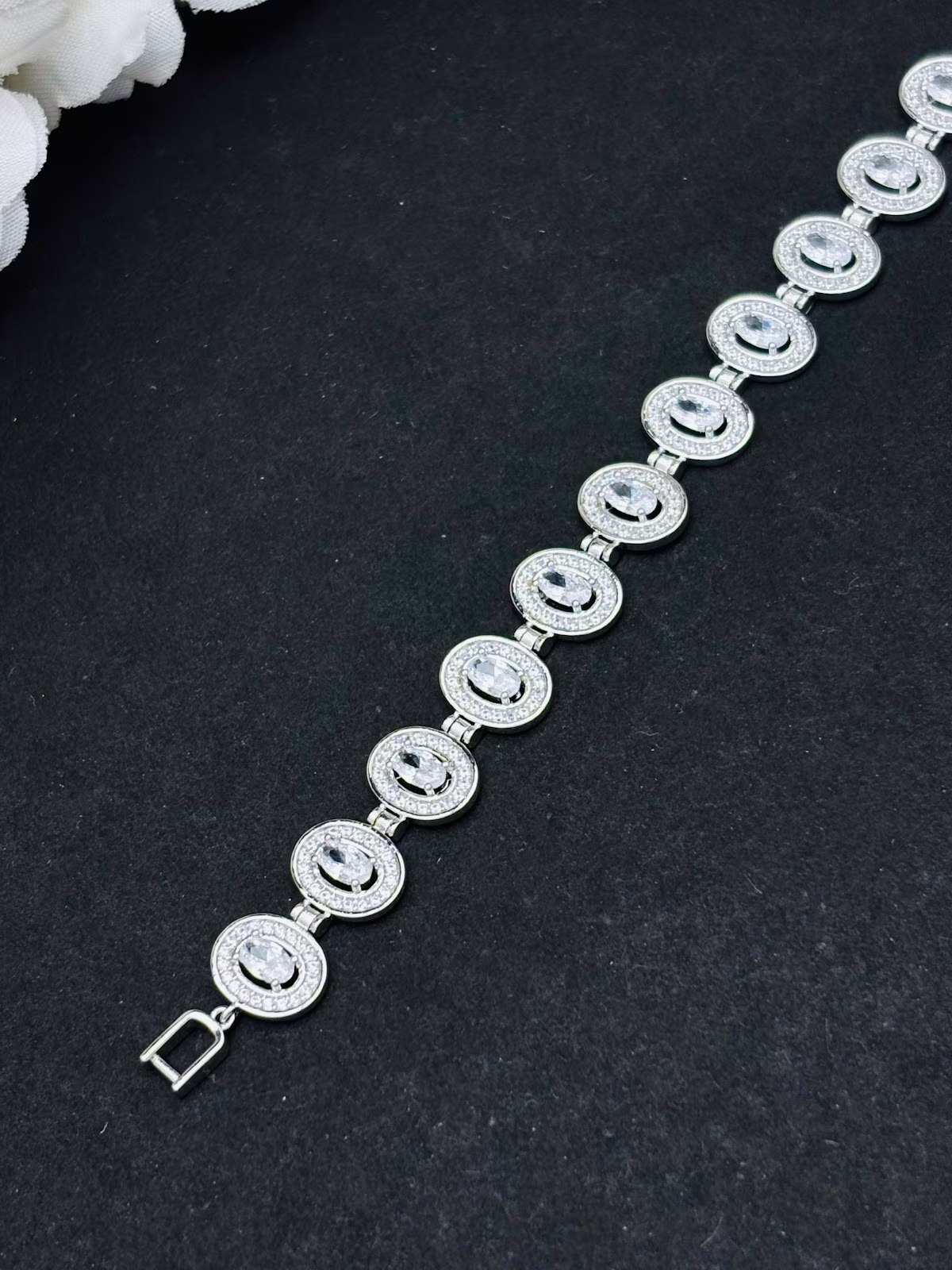 Oval Halo Bracelet