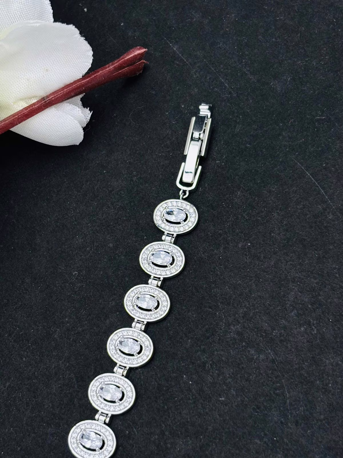 Oval Halo Bracelet