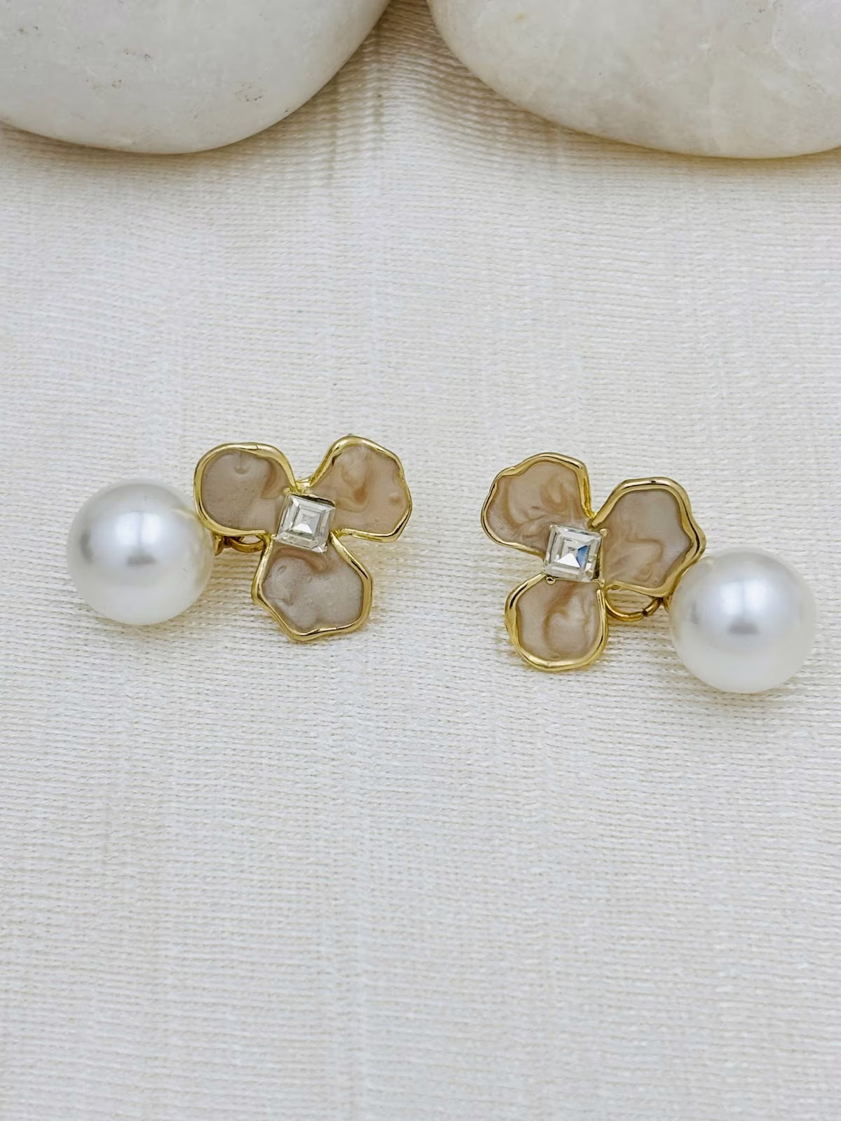 Pearl Enamel Studs