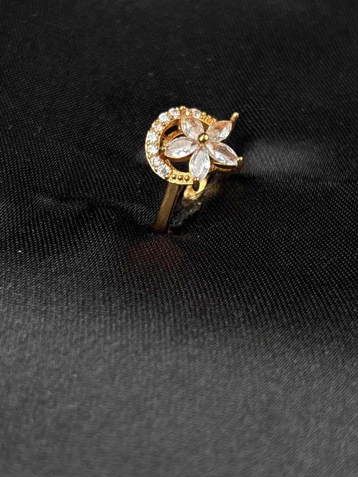 Floral Crescent Ring