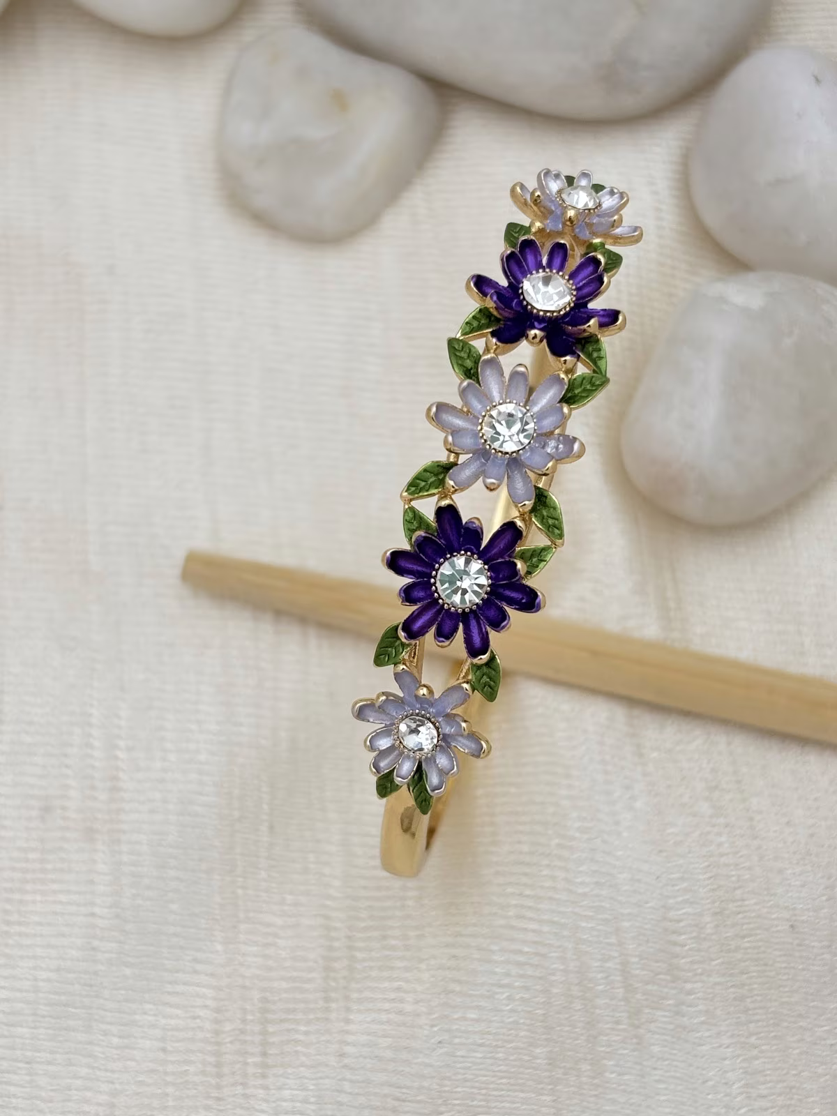 Trinity Bloom Bracelet – Purple