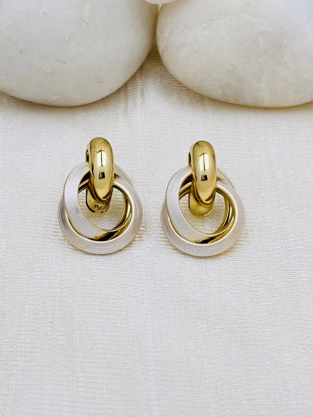 Orbit Enamel Studs – White