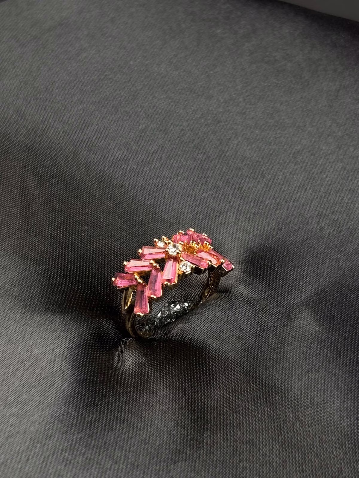 Pink Cascade Ring
