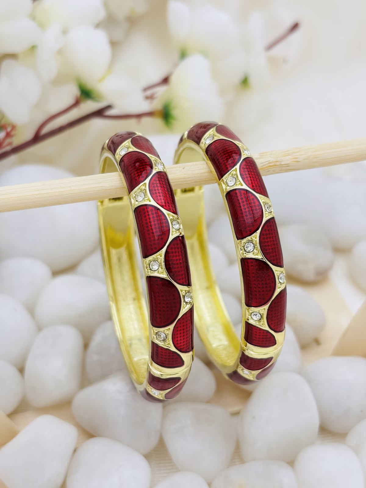 Regal Petal Meenakari – Maroon