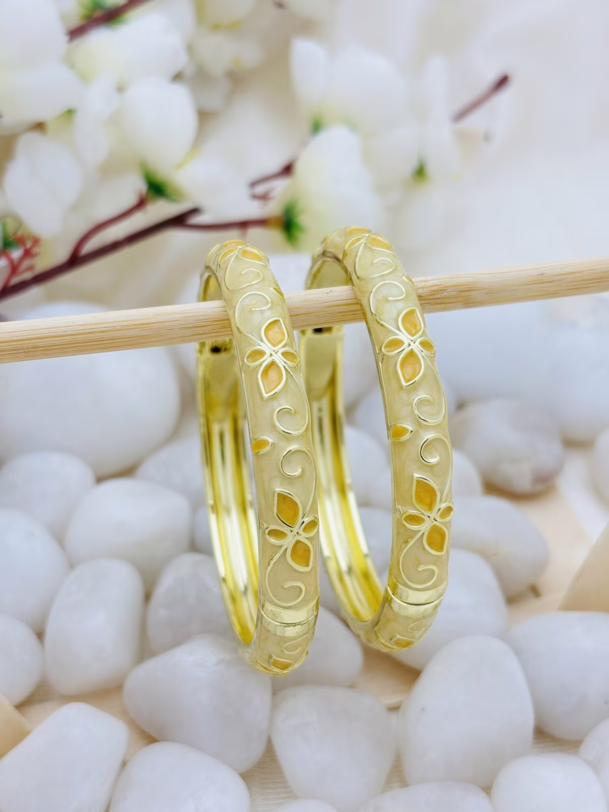 Ivory Floral Meenakari