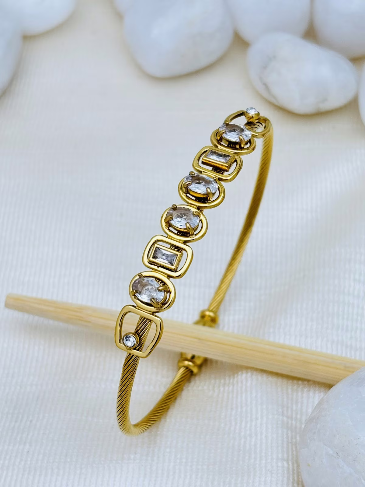 Geometric Gem Bracelet