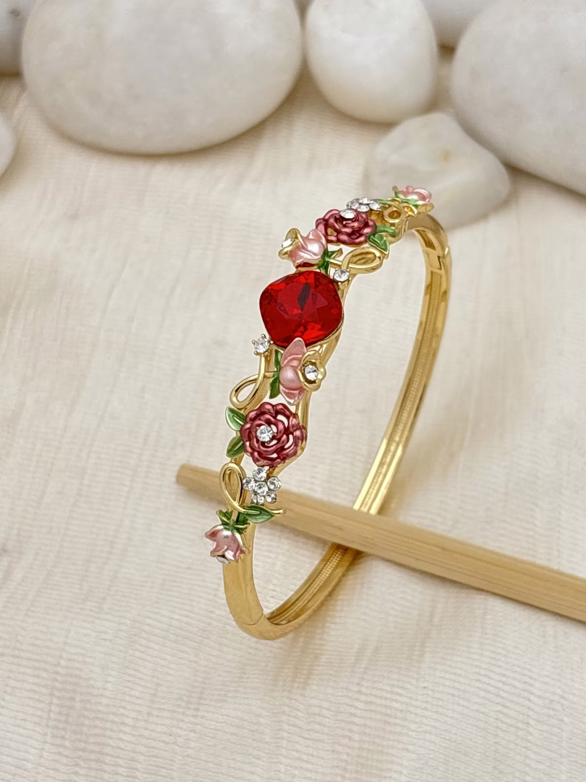 Gem Rose Bracelet – Red