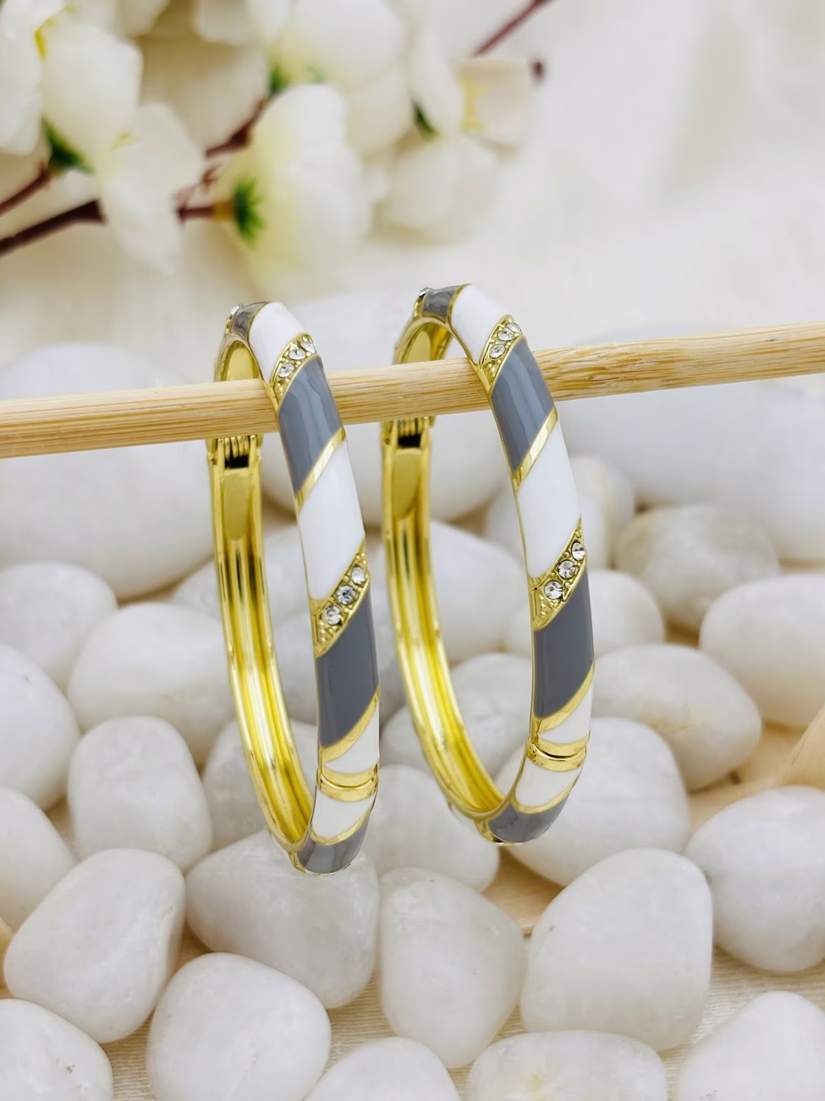 Spiral Meenakari Kada
