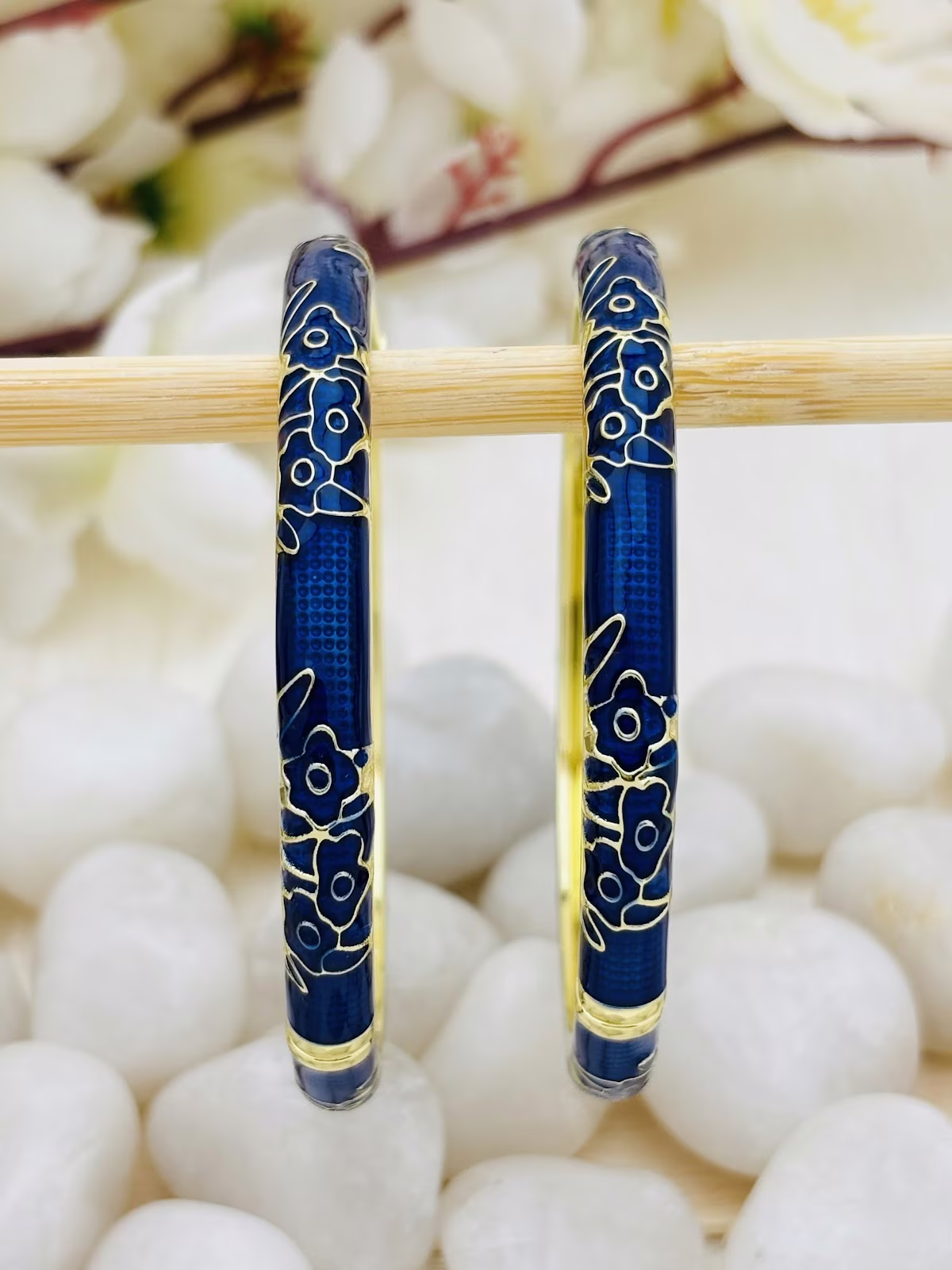 Vine Meenakari Kada – Navy Blue