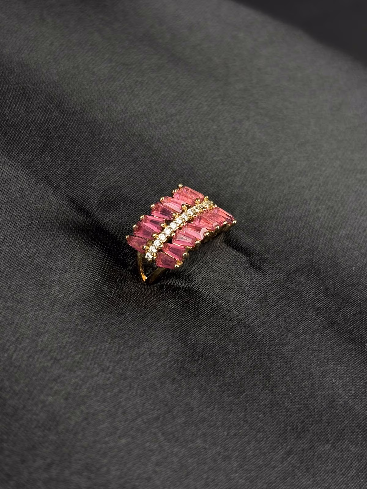 Rose Baguette Ring