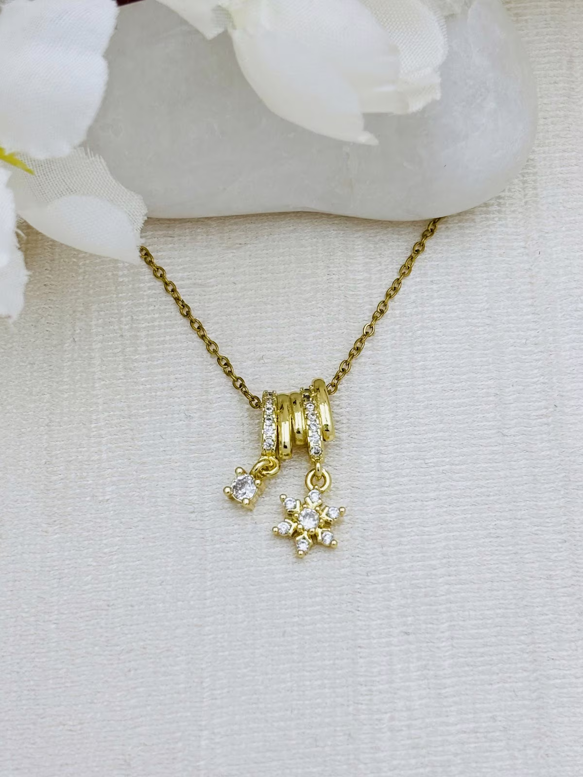 Crystal Snowflake Charms