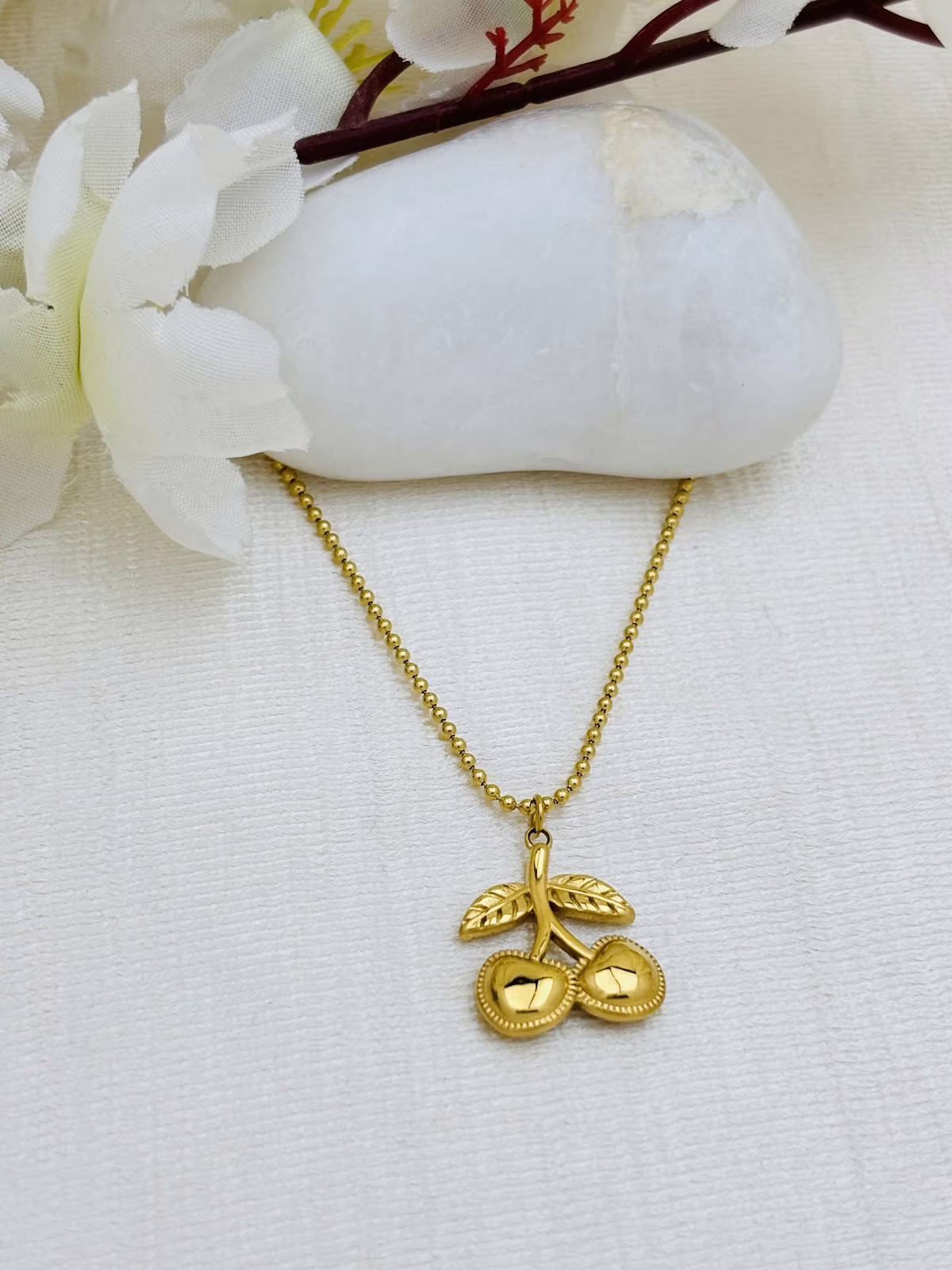 Golden Cherry Charm
