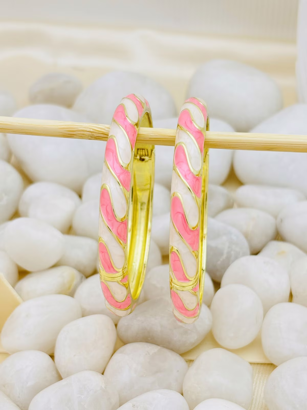Blush Ribbon Meenakari