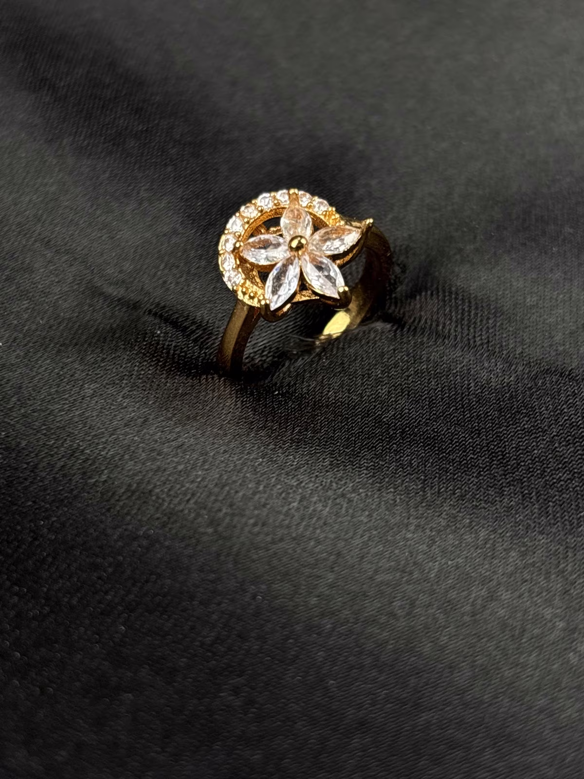 Floral Crescent Ring
