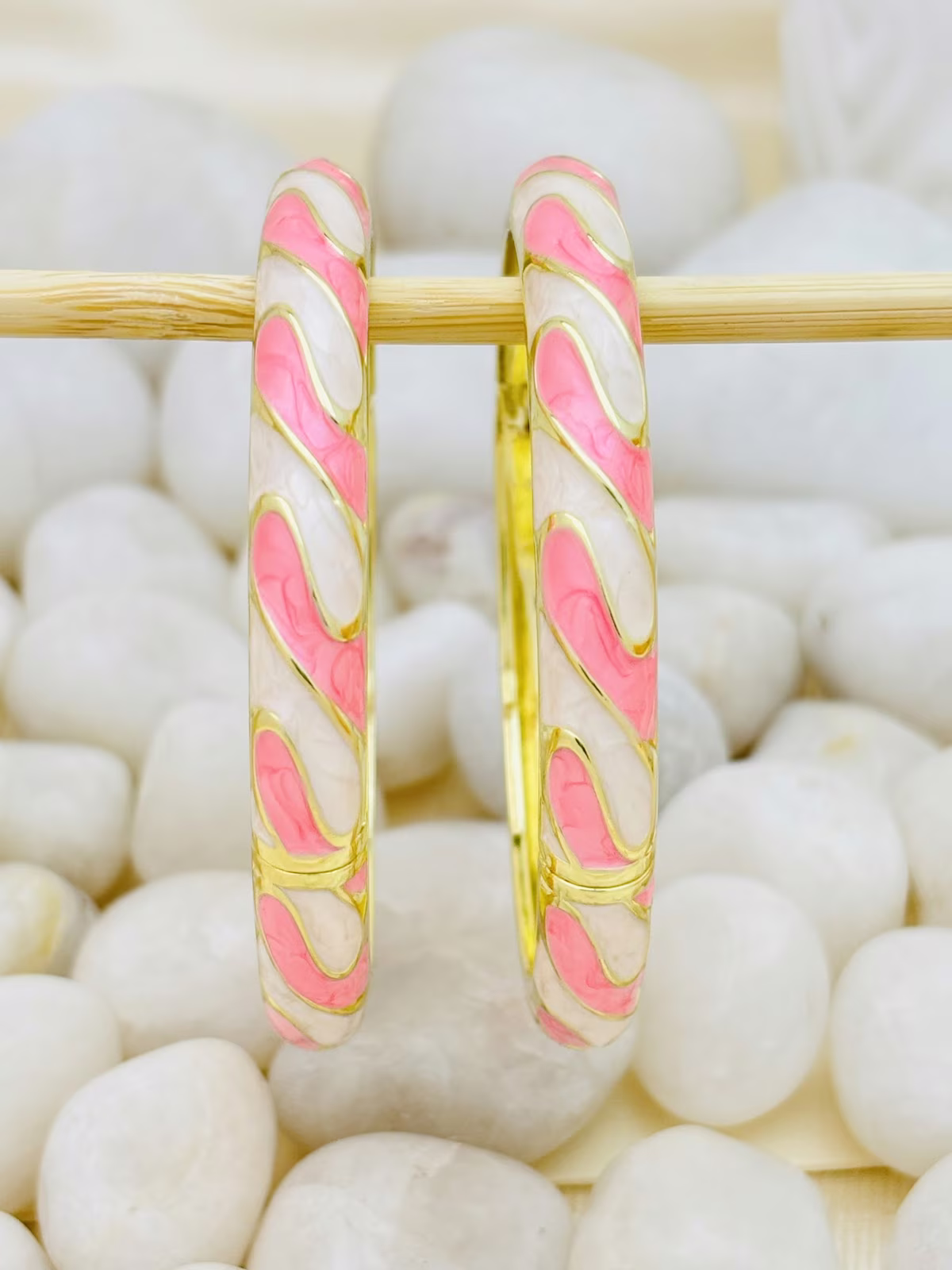 Blush Ribbon Meenakari