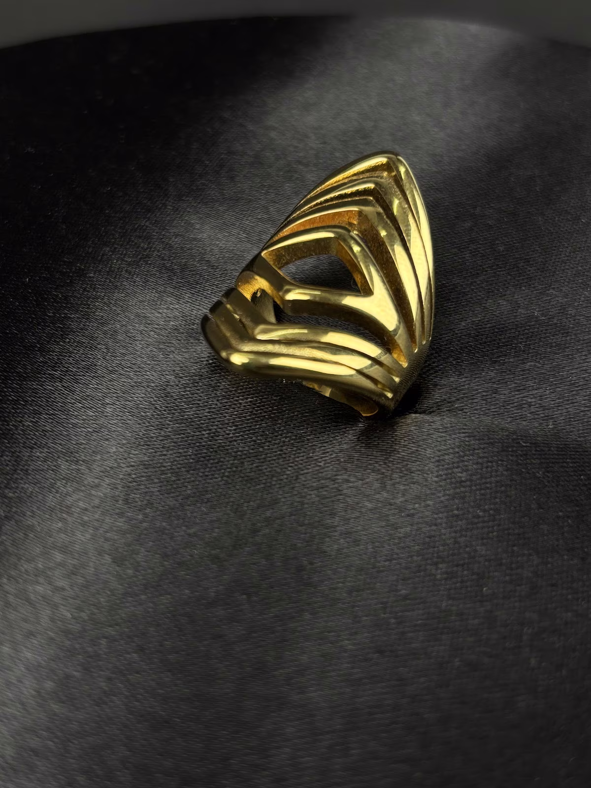 Golden Chevron Ring