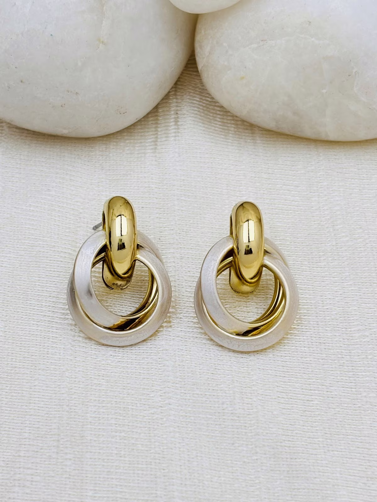 Orbit Enamel Studs – White