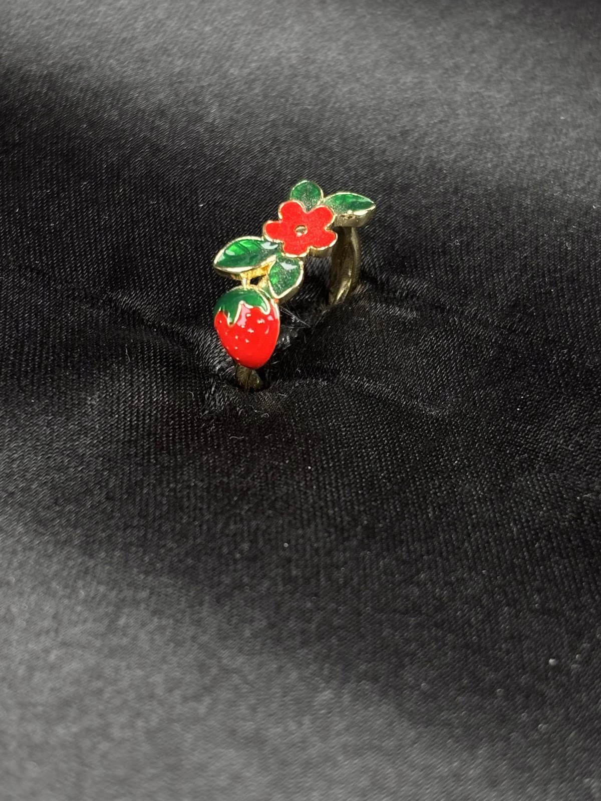 Crimson Floral Ring