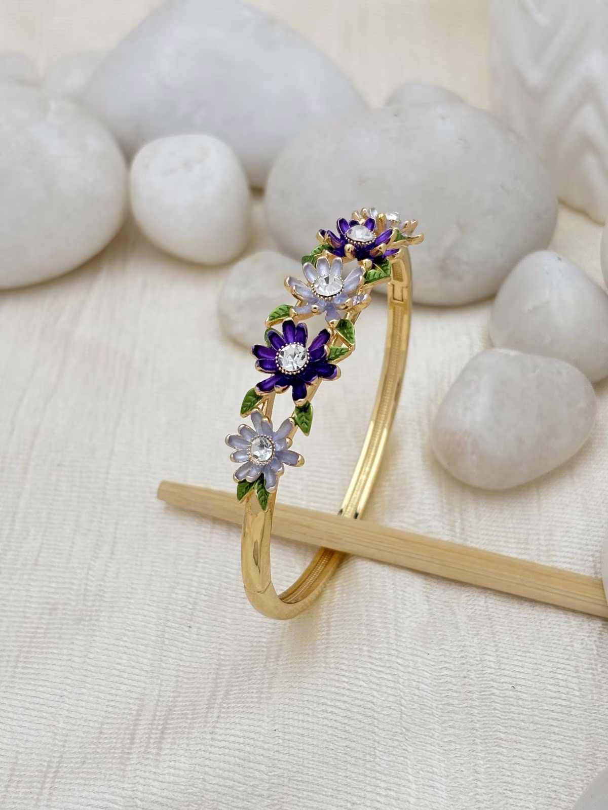 Trinity Bloom Bracelet – Purple