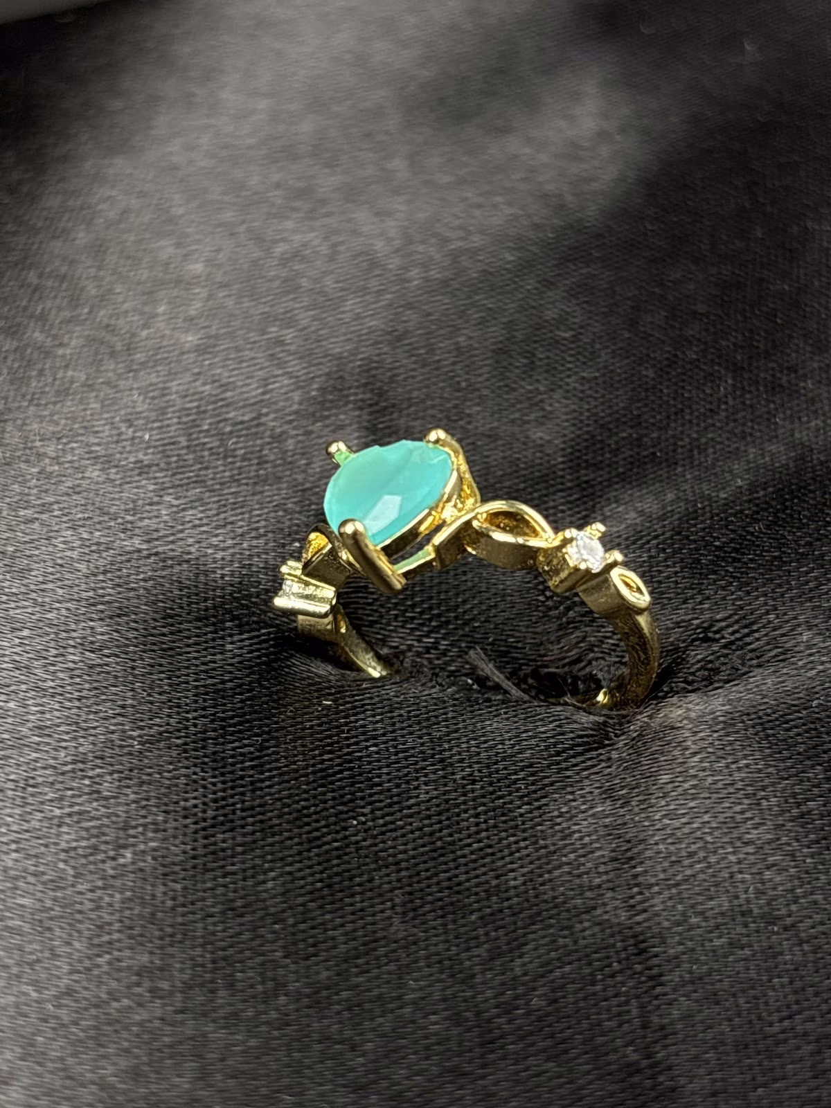 Aqua Heart Ring