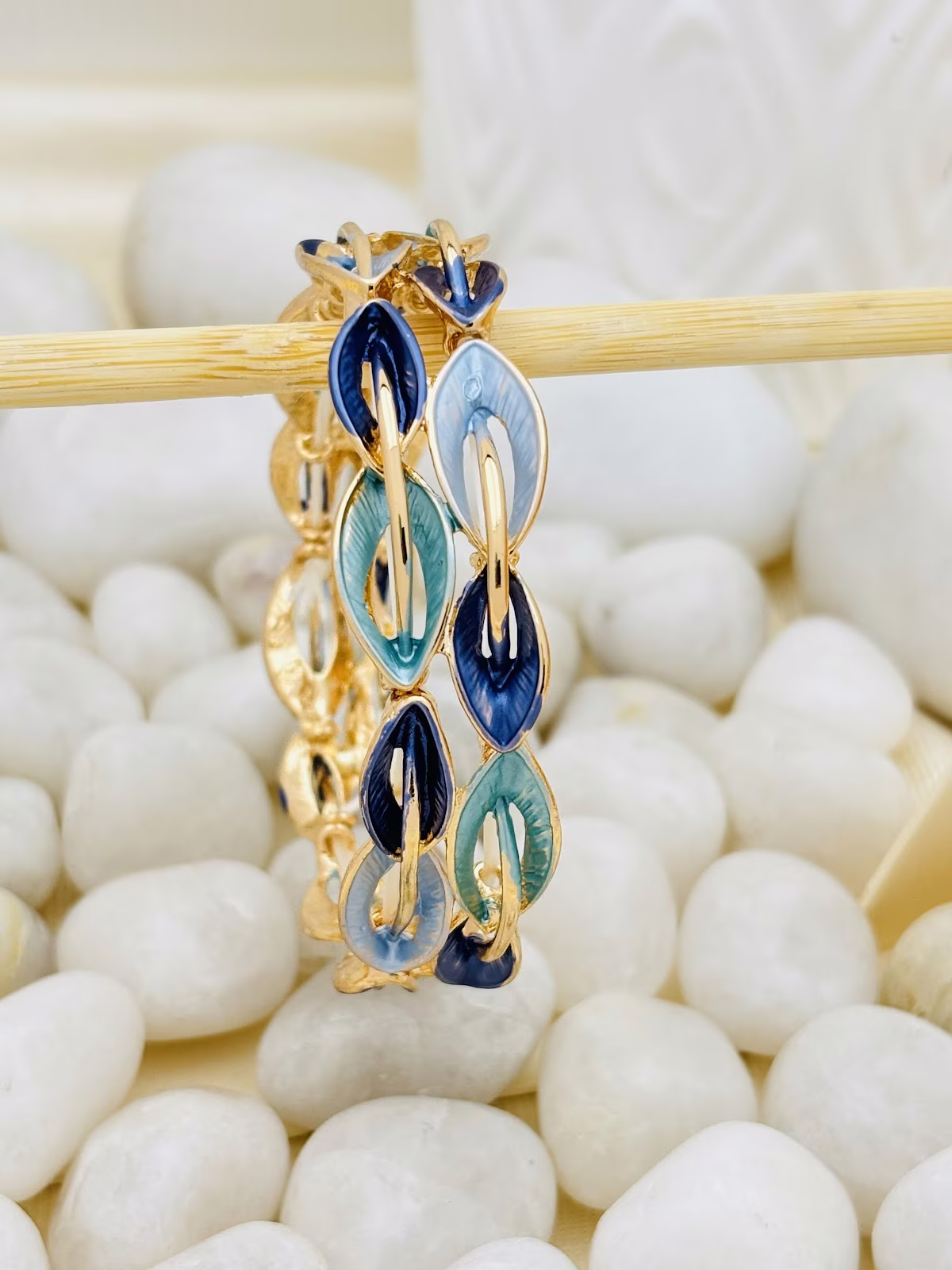 Enamel Leaf Bracelet