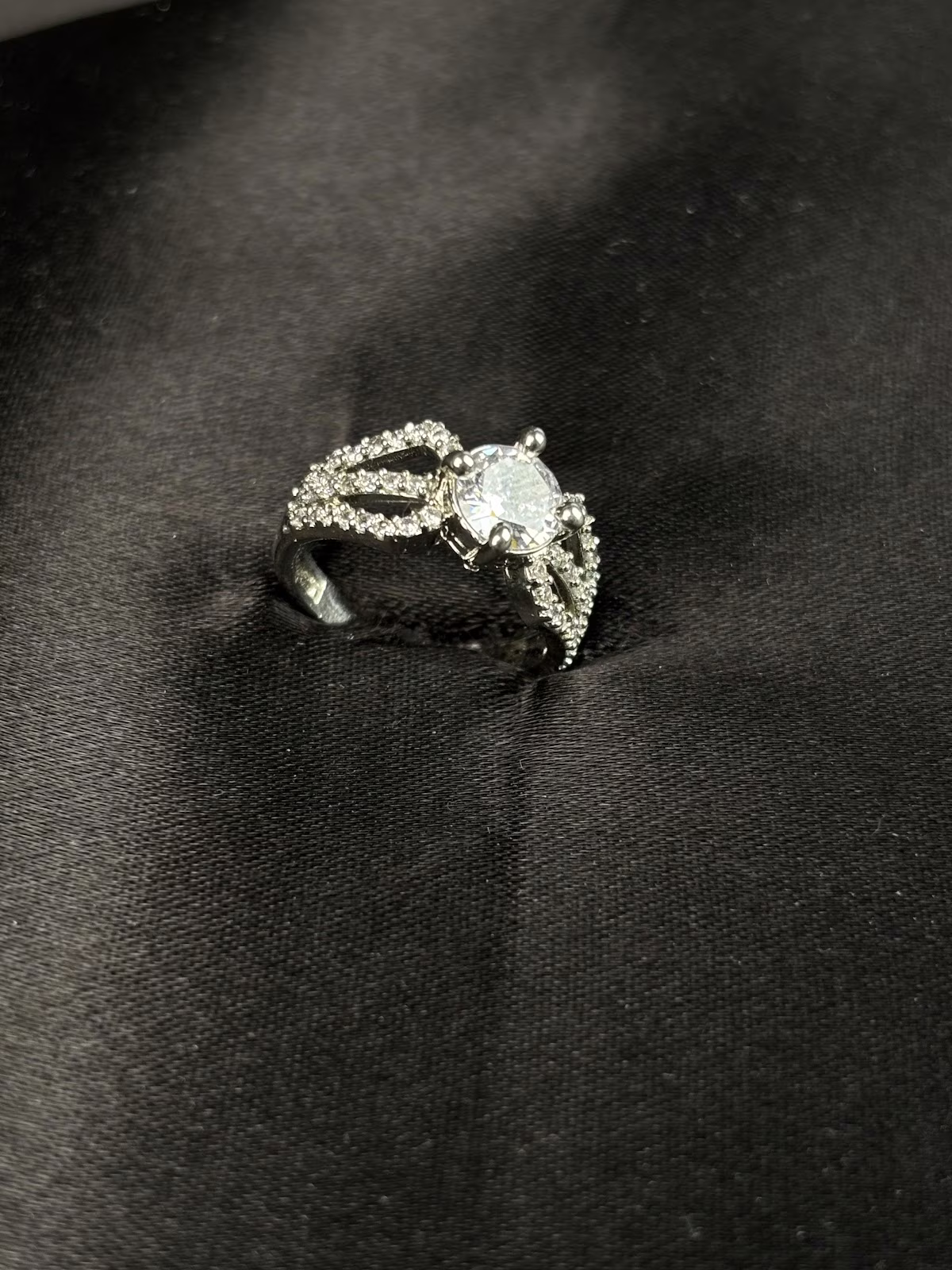Silver Solitaire Ring