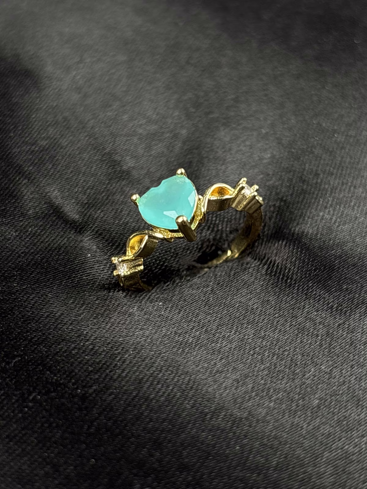 Aqua Heart Ring