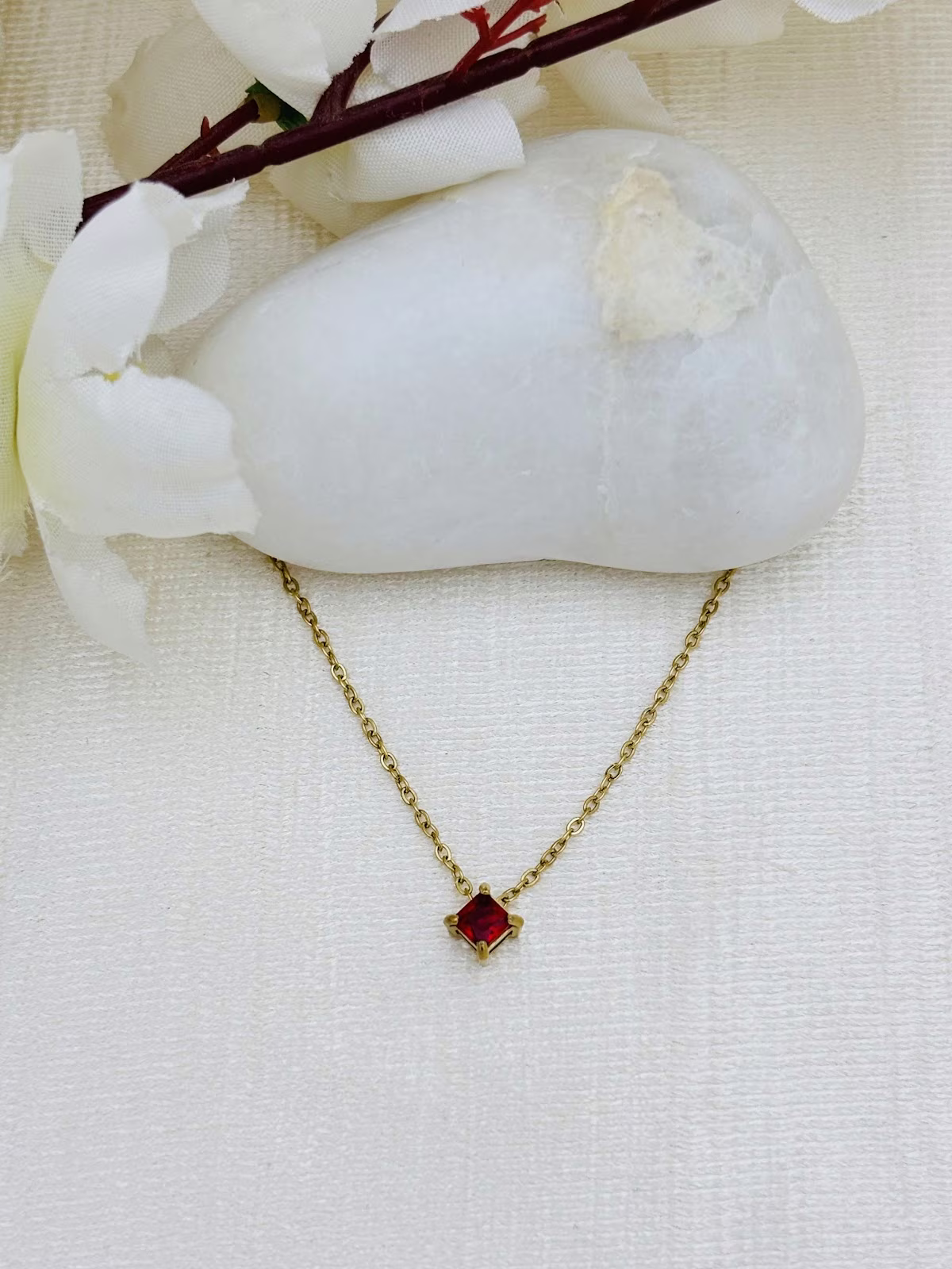 Square Gem Pendant