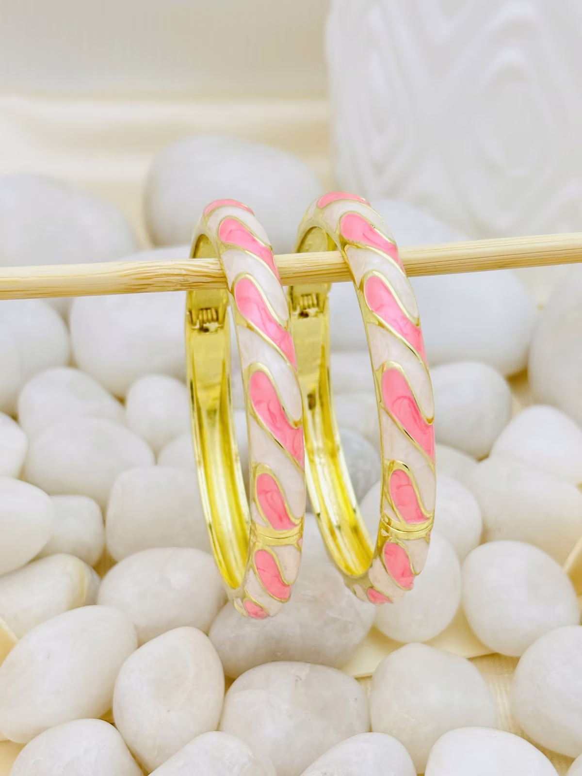 Blush Ribbon Meenakari